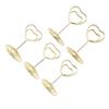 25Pcs Table Number Stands Heart Shaped Stable Base Sturdy Metal Place Card Holder for Wedding Party Office