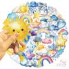 50Pcs/Set Q Funny Watercolor Whether Series 01 PET Stickers Waterproof DIY Fashion Doodle Decals Stickers