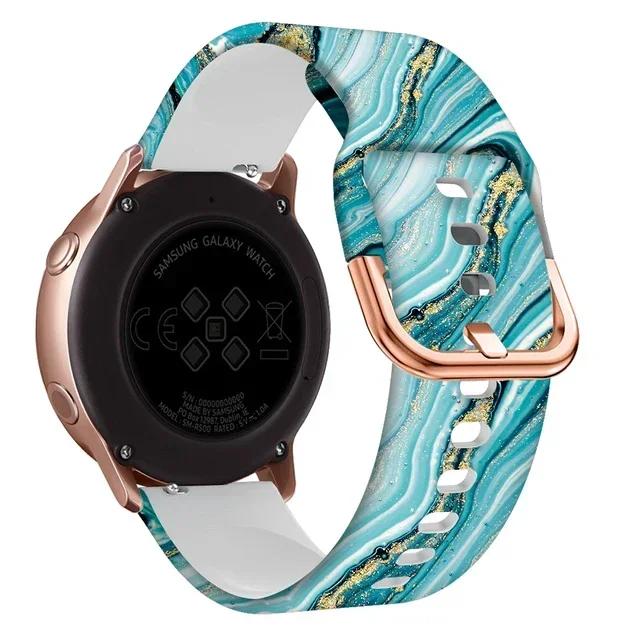 20 мм Печатный силиконовый ремешок для часов для Garmin Forerunner 165 645 245 158 55 Vivoactive 5 3/VENU SQ 2/Venu 2 Plus/Vivomove HR