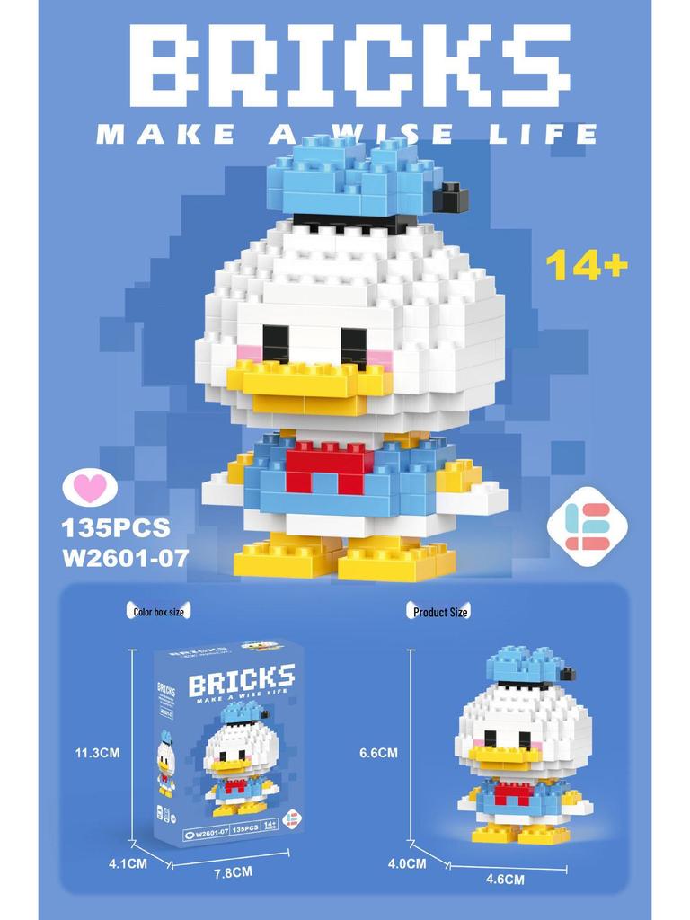 Совместимые с Lego микро строительные блоки мультяшные фигурки - детские развивающие настольные игрушки