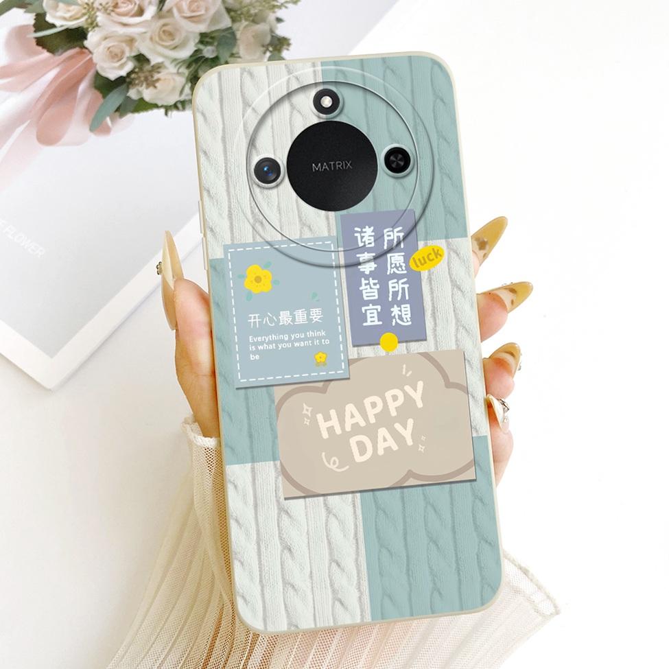 6,8'' Умный чехол-книжка For Honor X9c Силиконовый Модный Роскошный Милый Мультяшный Расписной Чехол Для Honor X9c Умный Чехол