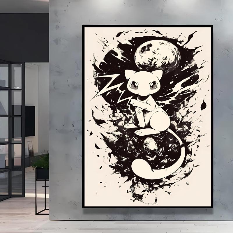 Japanese Anime Canvas Paintings Pokemon Umbreon Retro Style Cartoon Picture Modern Home Living Room Children's Room Decor Poster