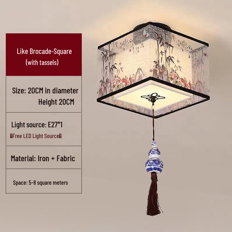 Светодиодный Потолочный Светильник для Балкона, Прихожей или Спальни - Маленький Подвесной Светильник в Новом Китайском Стиле