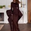2024 Autumn/Winter Women's Flowing Sleeve Evening Dress with Big Swing Style