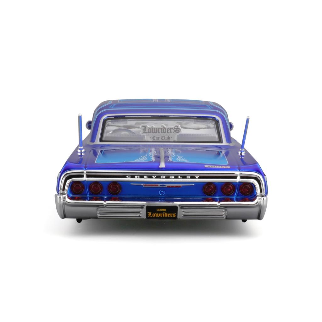 Maisto 1/26 Chevrolet Impala 1964 Синий Custom Lowriders Series / Металлическая модель автомобиля (Готовый продукт) 32547