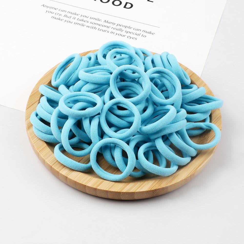 20/30/50/100/200pcs Colorful Hairband Black Grey Rubber Band Nylon Hair Elastic Ponytail Hairstyle Scrunchies Hair Accessories