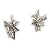 Les Trésors De Lily [B8476] - White 'Crystal Dream' Silver Earrings