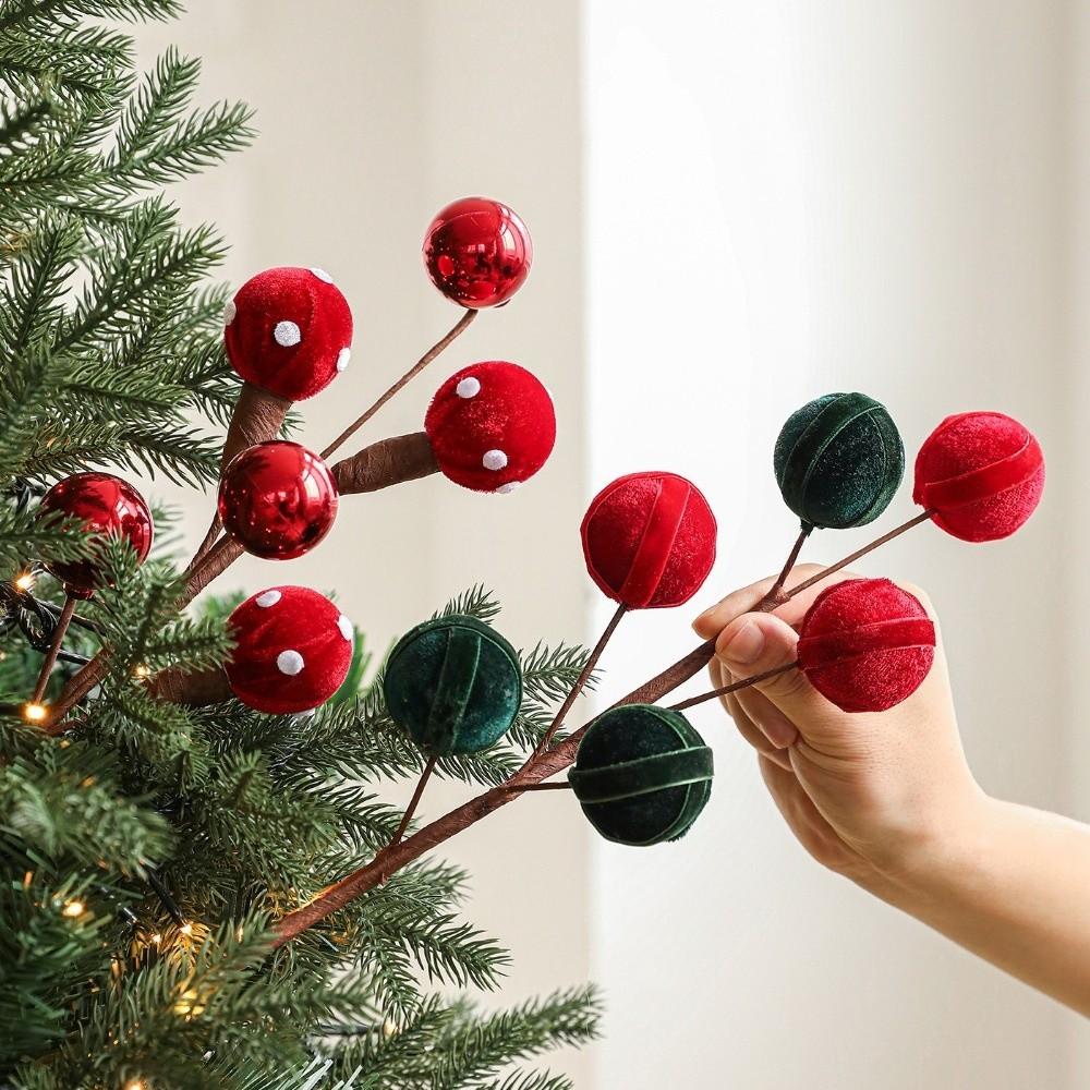 Simulated Xmas Tree Decorations Flocking Lollipop Christmas Flowers Christmas Tree Decoration