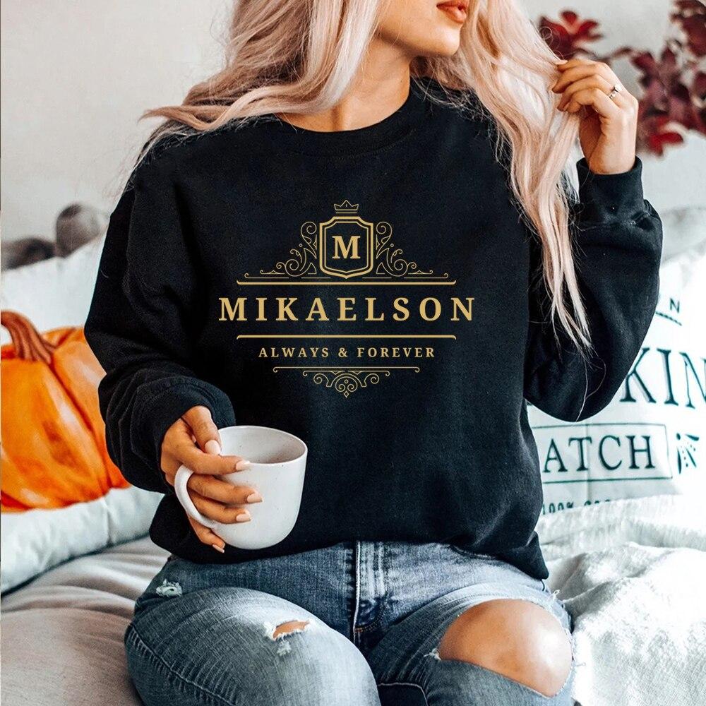 Толстовка Mikaelson Always and Forever, толстовка с оригинальными вампирами, джемпер Mystic Falls, Дневники вампира, TVD, толстовки с круглым вырезом