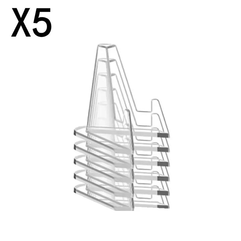 Acrylic Transparent Triangle Display Stand Multifunction Commemorative Coin Cards Mobile Phone Holder Desk DIY Decoration Rack
