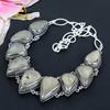 Pyrite Agate Gemstone Handmade 925 Sterling Silver Jewelry Necklace 18" KG-1656