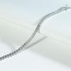 3mm White Zircon Tennis Bracelet 18cm 925 Silver Cubic Zirconia Bracelets