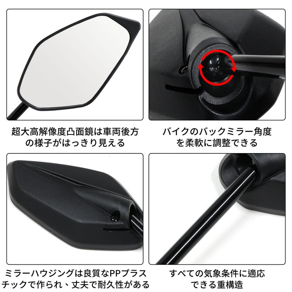 Universal motorcycle mirrors compatible with and including and 10mm and compatible with both reverse and Fits SEROW and Suzuki Yamaha, Honda, Suzuki,