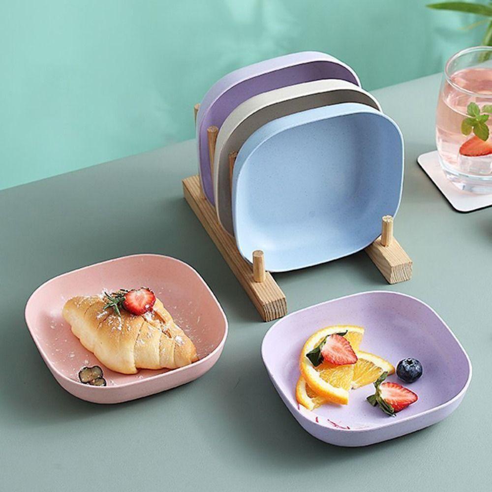 10PCS Multicolor Fruit Plate Plastic Candy Plate With Storage Box Snack Dish Home Kitchen