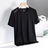 Plus Size Ice Silk Short Sleeved T-shirt for Men In Summer, Half Sleeved Thin Quick Drying Clothes, Elastic Casual T-shirt for Men