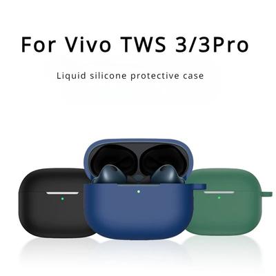 Для vivo tws 3/3pro защитный чехол для наушников, силиконовый чехол, милый чехол, сиамский силиконовый одноцветный чехол для vivo tws 3/3pro