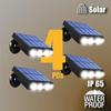 1-4PC Solar LED Light Outdoor Motion Sensor Decoration Monitoring Light Balcony Waterproof Spotlight 4LED Solar Garden Lighting