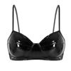 Women's Sexy Wetlook Bra Top No Padded Wireless Bustier Corset Clubwear