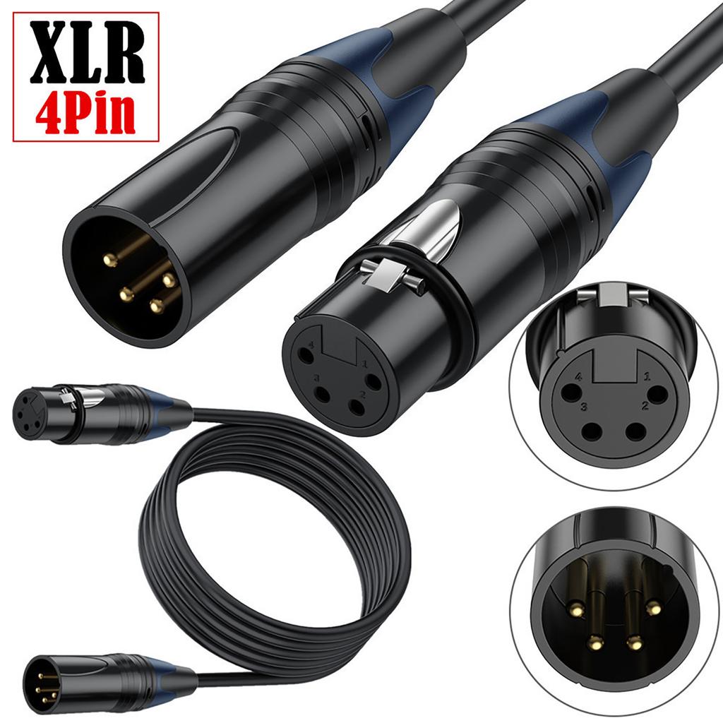 4-контактный кабель XLR4 (папа-мама) для адаптера питания от батареи для светодиодных фонарей VL150 VL200 VL300, камеры DSLR