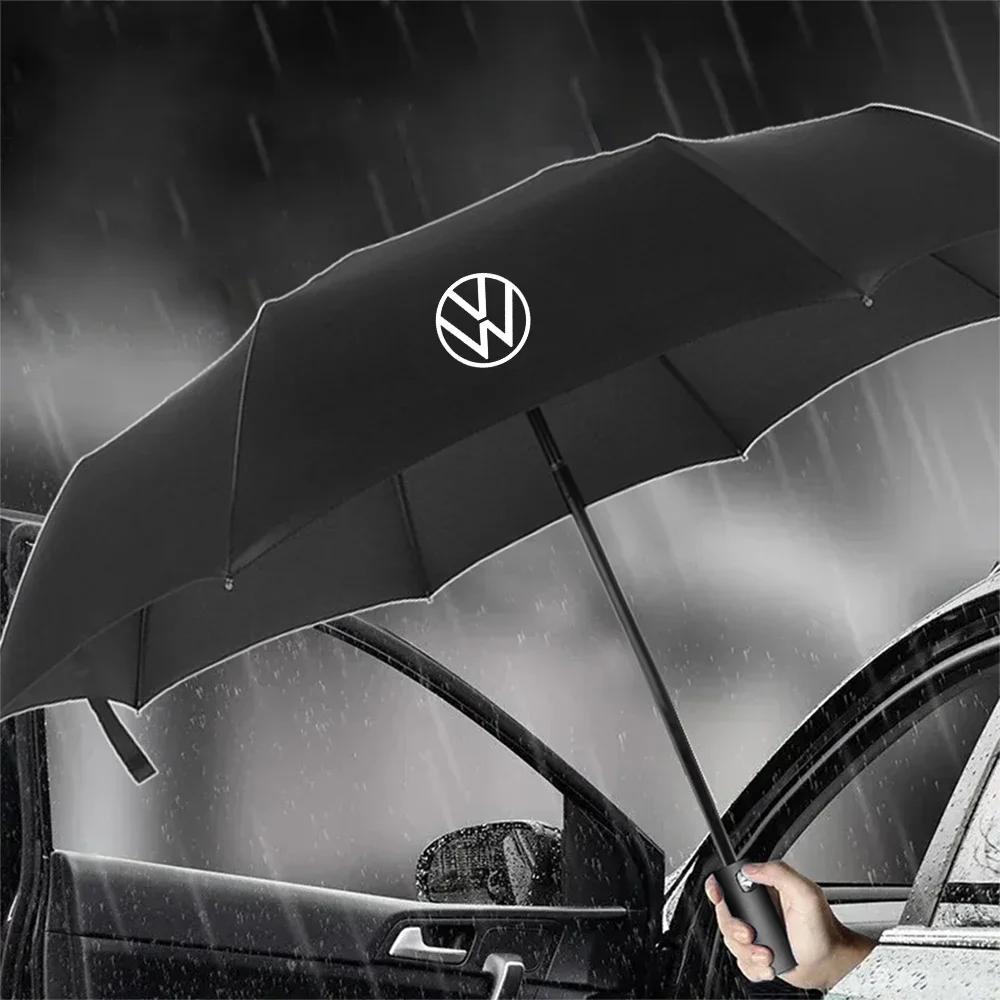 12 Bone Fully Automatic Umbrella UV Resistant Folding Umbrella For Volkswagen VW GTI Golf Polo Tiguan Passat Jetta Lavida Rline