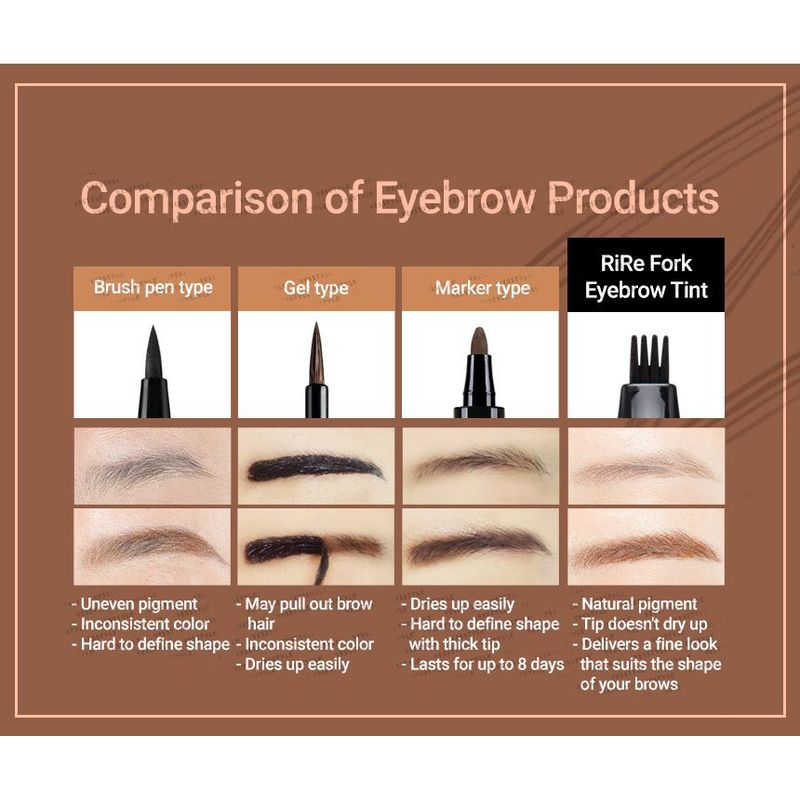 RiRe - Fork Eyebrow Tint - 4 Colors