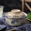 6.5inch Japanese Style Ramen Bowl With Lid Ceramic Instant Noodle Bowl For Soup Rice Noodle And Porridge Kitchen Tableware