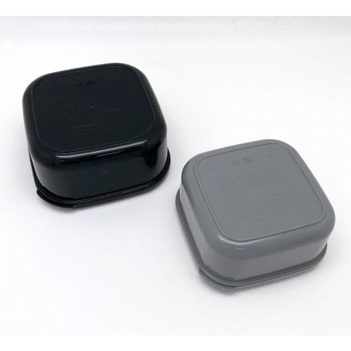 OSK Snoopy Black Lunch Box Set of 2, 360ml and 550ml Capacity, Made in Japan, Microwave Safe, Antibacterial, Stylish, Cute, Simple Design, Unisex, for