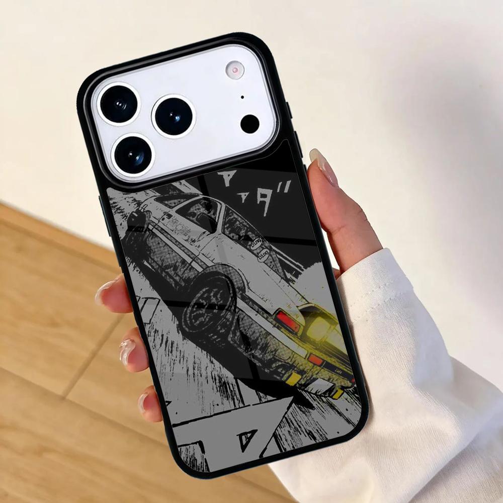 Drift Japanese Anime AE86 Initial D Mobile Phone Case for IPhone 17 AIR 16pro Max 15 14 13 12 11 Bumper Cover