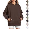 Women's Solid Color Sweatshirt Long Sleeve Round Neck Casual Comfortable Loose Lightweight Women's Sweatshirt