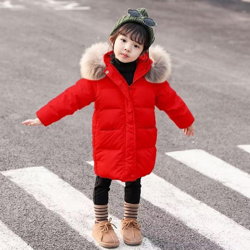 Winter Down Thick Warm Jacket Girls Waterproof Hooded Coat Children Outerwear Clothing Teenage Kids Parka Snowsuit 2022
