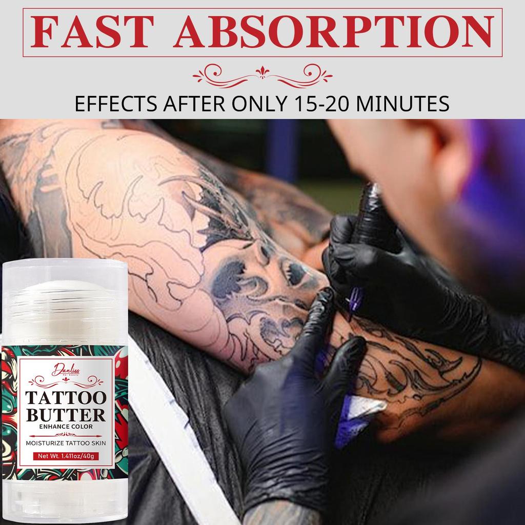 Tattoo Butter-Moisturize Tattoo Skin-Make Tattoo Looks healthier-Enhances Tattoo Color,40g