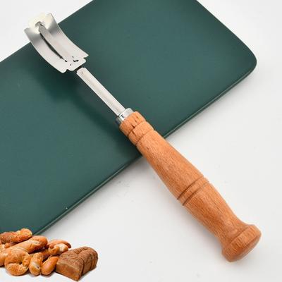 Нож для обрезки хлеба из нержавеющей стали, деревянная ручка, дугообразный нож для хлеба, кухонный разделитель теста, инструменты для выпечки
