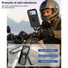 Support Téléphone Moto Rétroviseur, Anti-Vibration Réglable Rotatif 360° Etanche - Noir