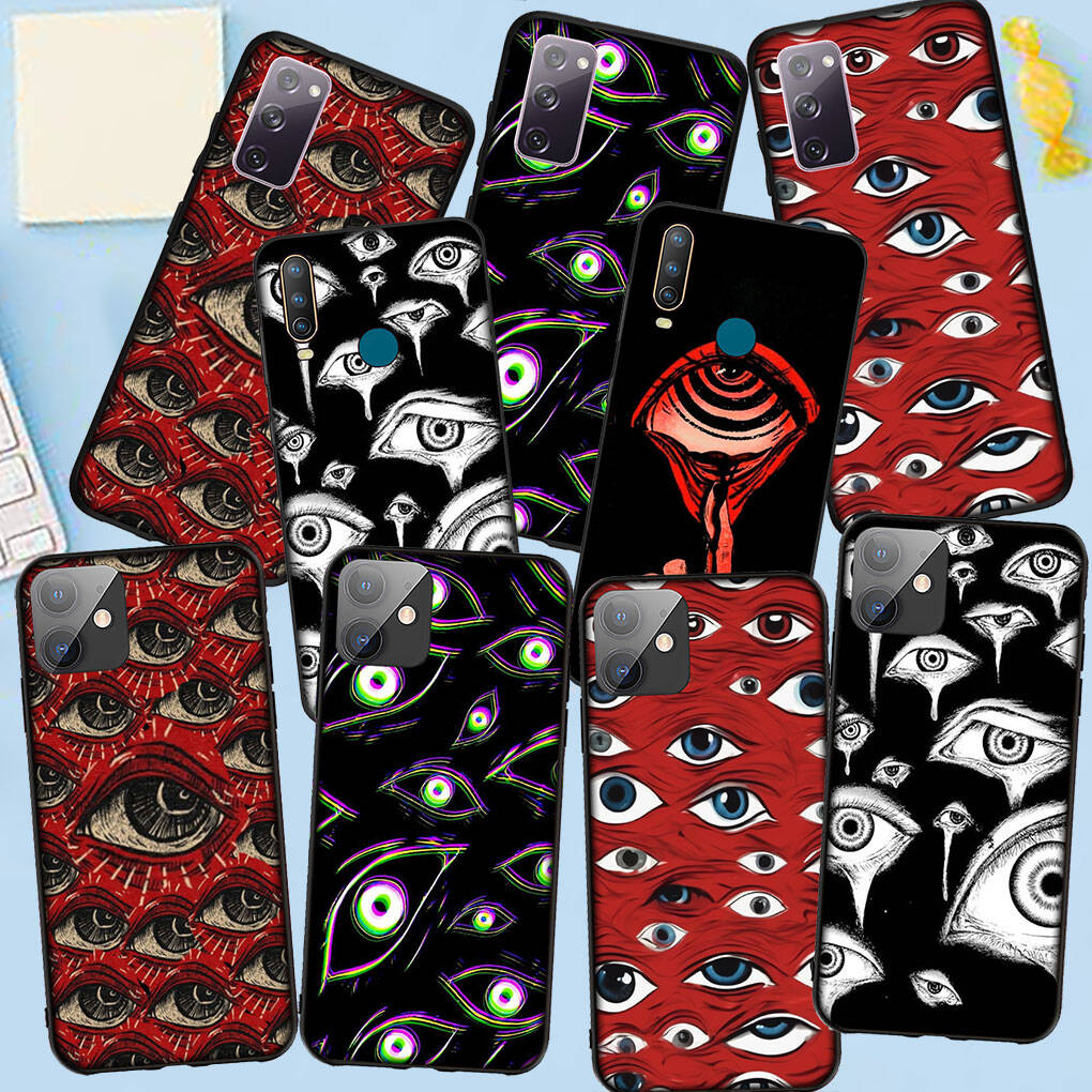 Чехол для телефона для Samsung Galaxy S25 S23 S22 S24 Ultra FE S8 A05 A06 A15 A16 A36 A37 A35 A54 A24 A55 A56 A57 A25 A26 A53 A17 Жуткое Страшное Лицо Глаза Чехол