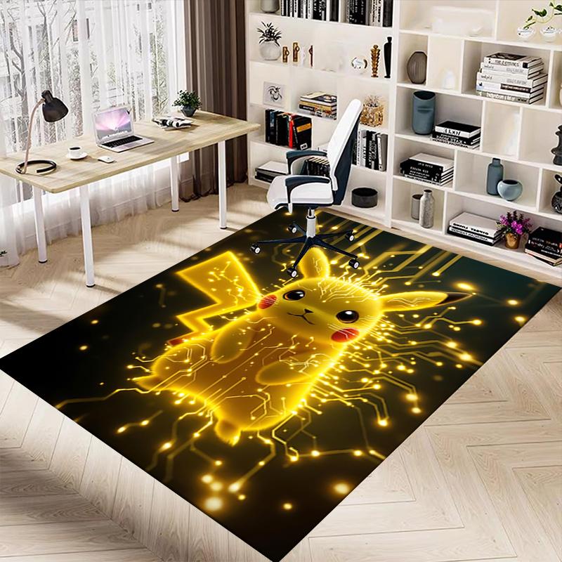 Electric Pikachu Circuitry Carpet For Playroom Bedroom Living Room Sofa Home Decorkids Game Area Rug Nonslip Floor Mat