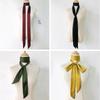 5x200cm Long Skinny Hair Scarf For Women Silky Satin Headband Cute Neckerchief Solid Colors Fashion Bag Scarves For Ladies