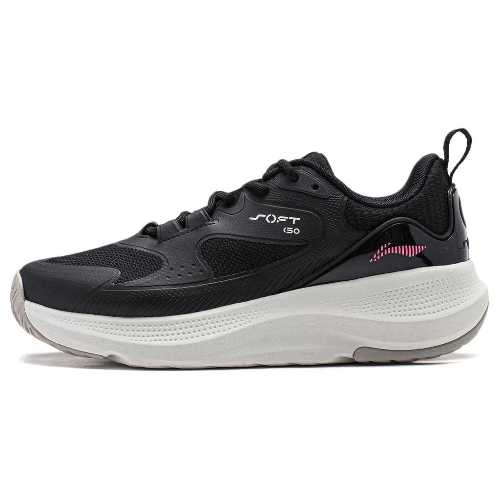 New LINING SOFT ELEMENT Casual Shoes Women's Low Top Black AGLU012-3