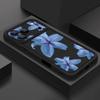 Синий узор лилии ТПУ чехол для телефона для iPhone 17 16e 15 16 Pro Max 14 16 Plus для iPhone Air 13 12 Pro Max 11 Мягкий силиконовый чехол