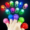 LED Light Up Ring Bumpy Rings Flashing LED Bumpy Jelly Ring Light-Up Toy Birthday Rewards Eggs Filler Glow Party Supplies