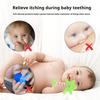 Baby Rattle Teething Toy Infants Food-Grade Silicone Rattle Easy-to-Grip Clean Develops Motor Skills Baby Sensory