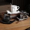 High-temperature Ceramic Creative Abstract Art Hand-scented Coffee Cups and Saucers Personalized Gift Cups