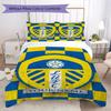 Постельное белье Leeds United с индивидуальным именем, Комплект одеял, Пододеяльник, Наволочка, Домашний подарок на день рождения(1 пододеяльник + 2 наволочки, без наполнителя)_xia