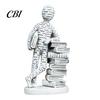 Creative Gifts for Students And Teachers Resin Book Lover Statue, Reader Sculpture Leaning on Stacked Book, Nordic Style Desk Ornaments Decorative