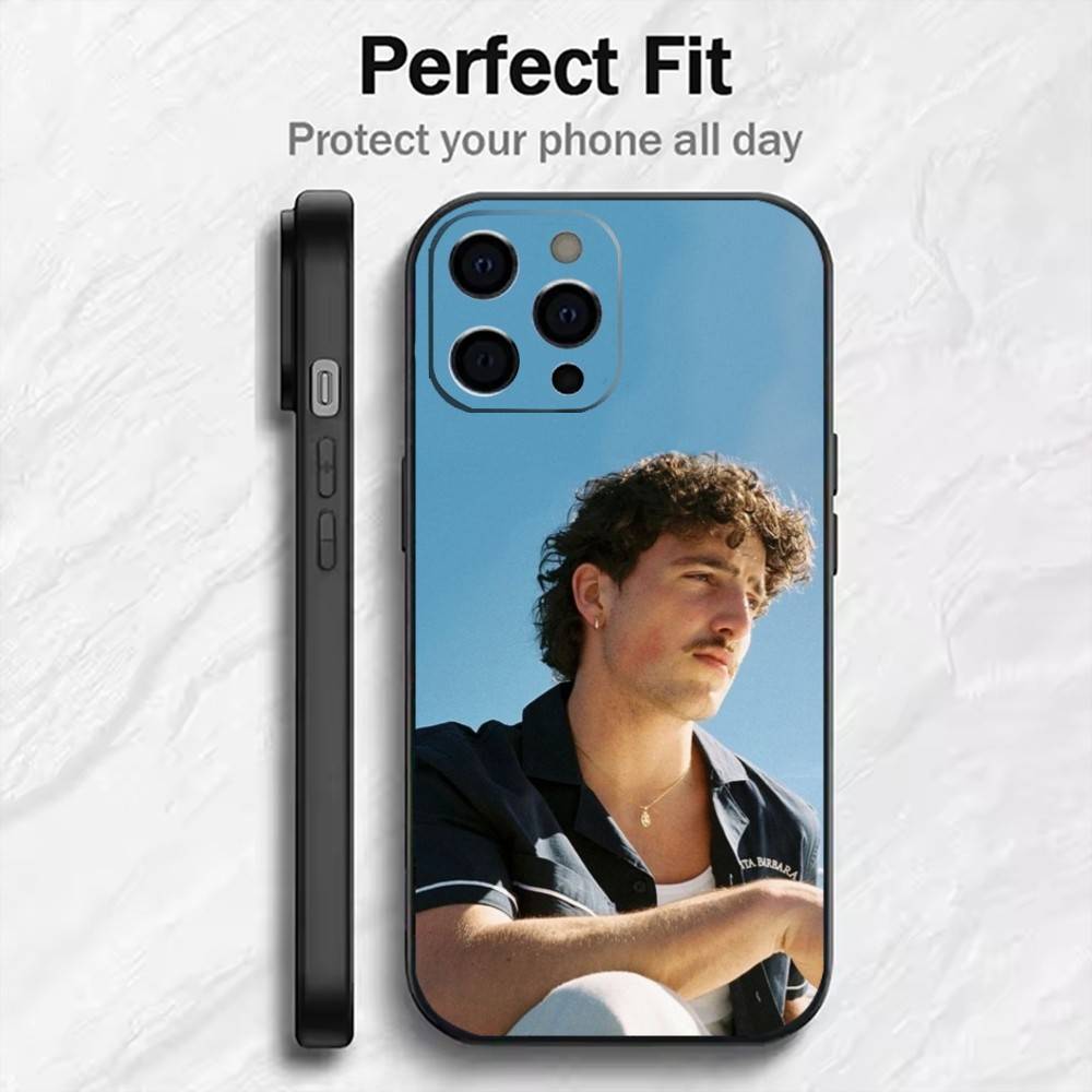 Чехол для телефона B-Benson Singer B-Boone для iPhone 17, 16, 15, 14, 13, 12 Plus, Max, мягкий силиконовый, черный