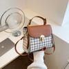 Women Trendy Flap Shoulder Bag PU Leather Crossbody Bag Simple Plaid Designer Messenger Bag Small Purse and Handbags Pouch