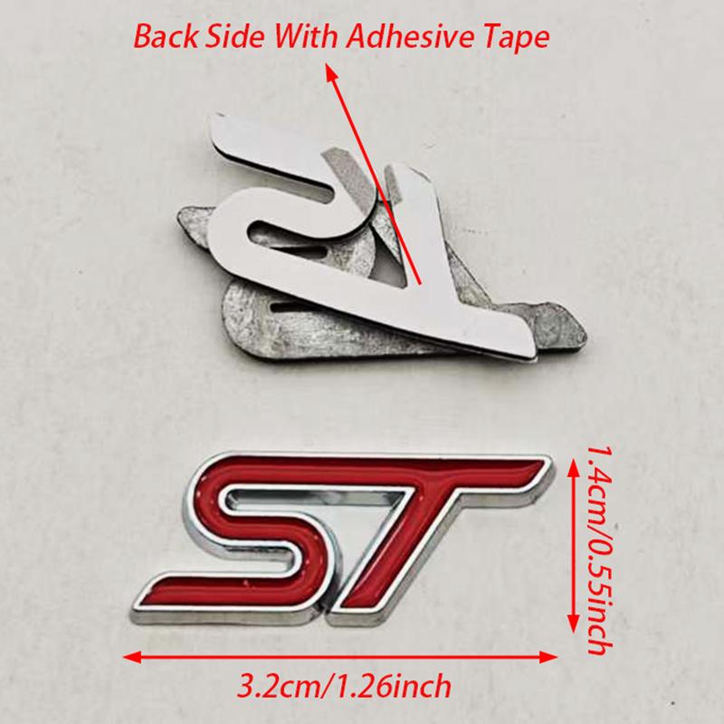 3D Metal Car Styling Logo ST Steering Wheel Sticker Badge Emblem For Ford Focus K2 MK3 MK7 Kuga Puma Explorer Fiesta Accessories