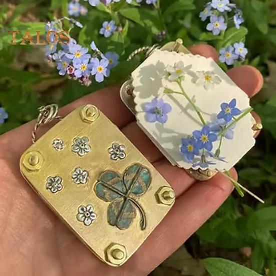 Micro Flower Press Kit Portable Metal Flower Pressing Tool with 10 Blotting Papers Plant Preservation Tool for Flat Dried Flowers And Leaves DIY