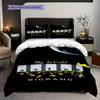 Starry Night Reflections Three-piece set (1 * duvet cover + 2 * pillowcase, without core) 2D Flat Bedding set Duvet cover and pillowcase