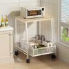 Kitchen Microwave Oven Shelf with Drawer