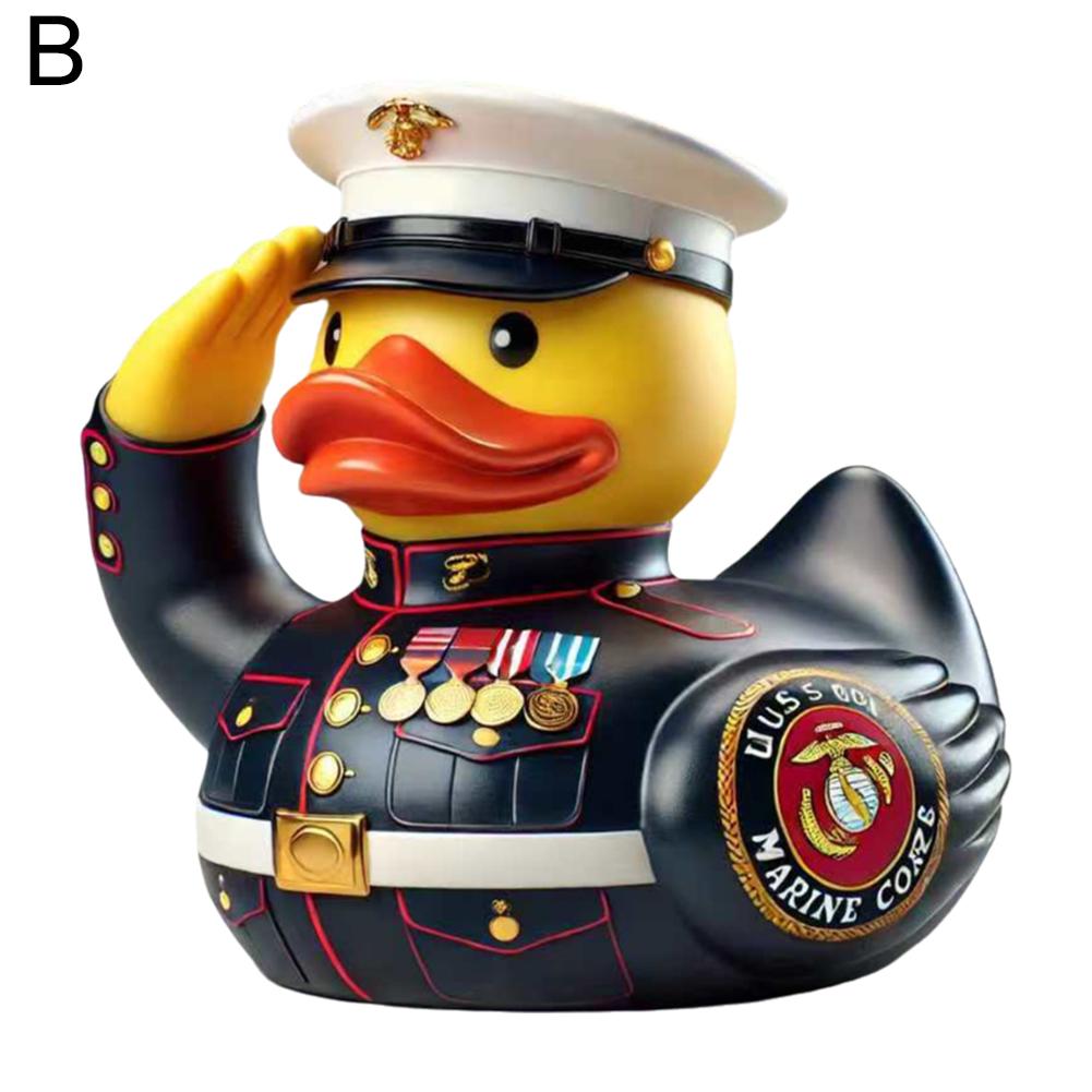 Утка-посвящение ветеранам, утка-памятник ветеранам, миниатюрные военные резиновые утки, украшения на День ветеранов, подарки для ветеранов, декор для вечеринок в машине